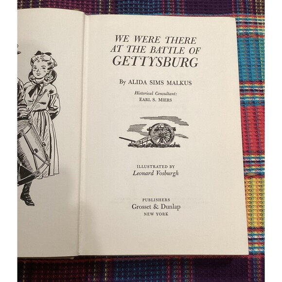 Vintage 1955 We Were At The Battle of Gettysburg Hardcover Book Grosset & Dunlap - Picture 7 of 13